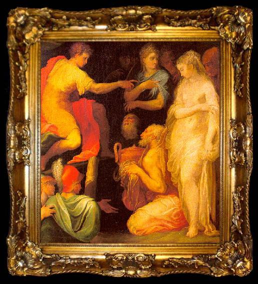 framed  ABBATE, Niccolo dell The Continence of Scipio, ta009-2